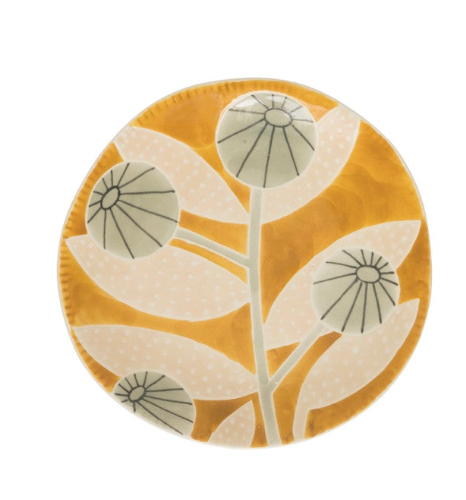 Handpainted Plate with Floral Pattern