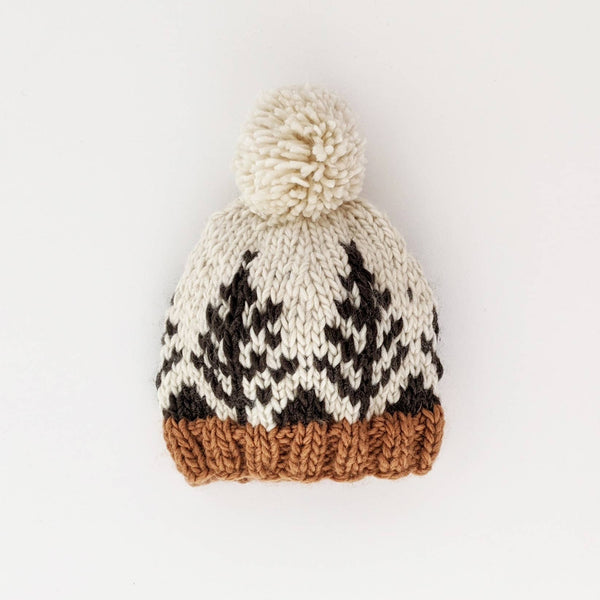 Forest Knit Beanie Hat: Natural