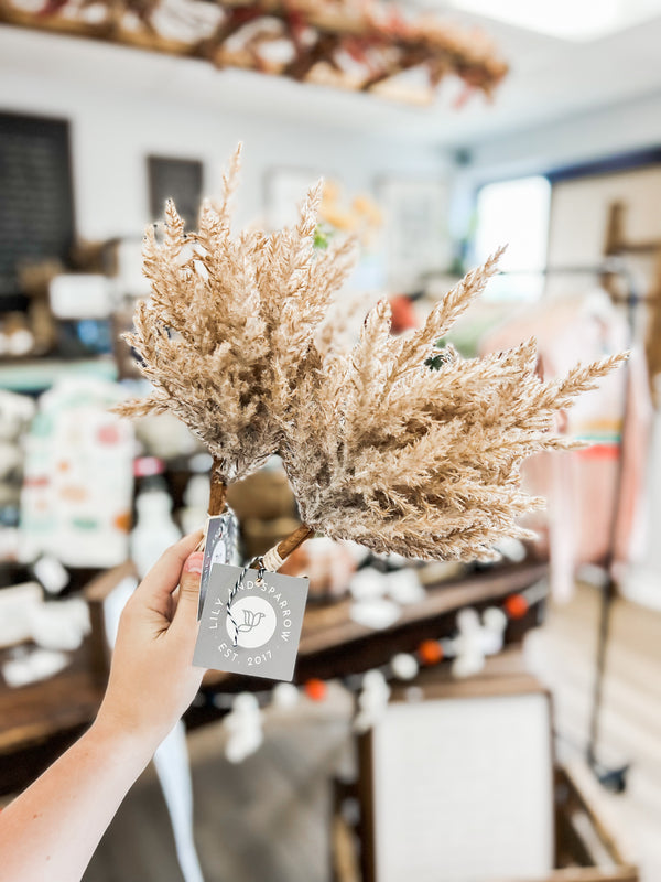 Fluffy Taupe Stem Bunch