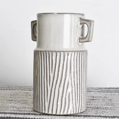 Striped Ceramic Vase