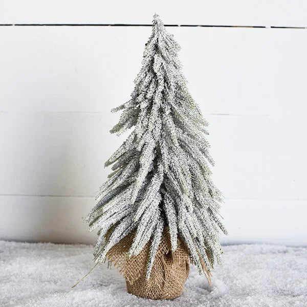 Frosted Tree in Burlap
